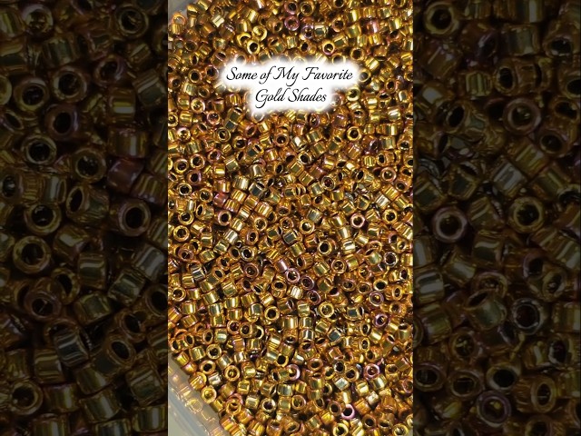 Some of My Favorite Gold Shades & Japanese Beads  #shorts #beading #miyuki