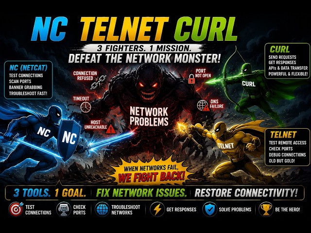 NC vs Telnet vs Curl | 3 Linux Network Troubleshooting Tools Every DevOps Engineer Needs