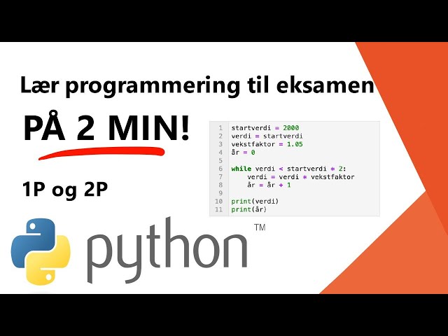 Kom i gang med programmering på 2 min (Python)