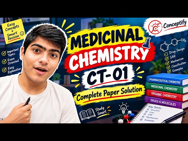 💊 Medicinal Chemistry II 🧪 | CT-01 Full Solution 🔥 | Conceptify