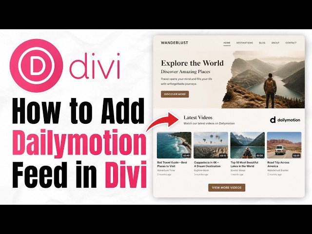 How to Add a Dailymotion Feed in Divi