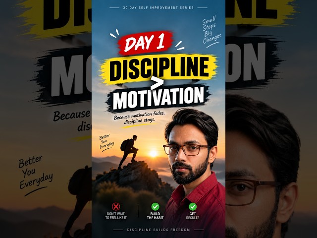 Day 1 📍 Discipline vs Motivation