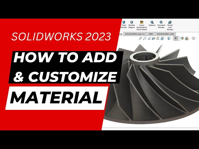 Add and Customize Materials in SolidWorks | SOLIDWORKS Tutorial 2023