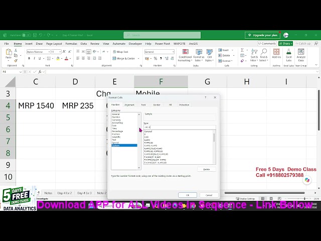 Custom Formatting in Excel