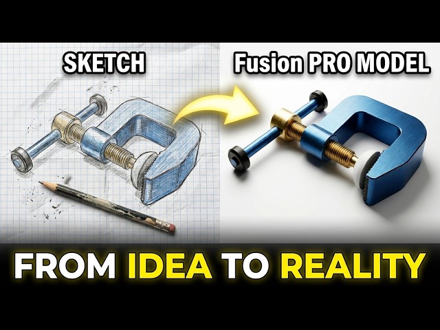 Fusion 360 From Zero | Beginner Step-by-Step Modeling Tutorial #30 C Clamp