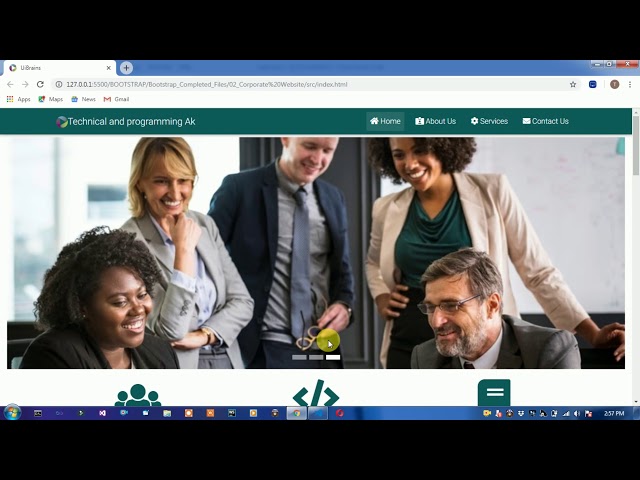 corporate website project in html css and bootstarp with source code | html projects | css projects