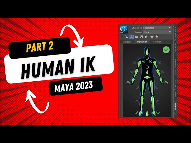 Human IK Rigging tutorial in maya PART-2 |Rees3D.com