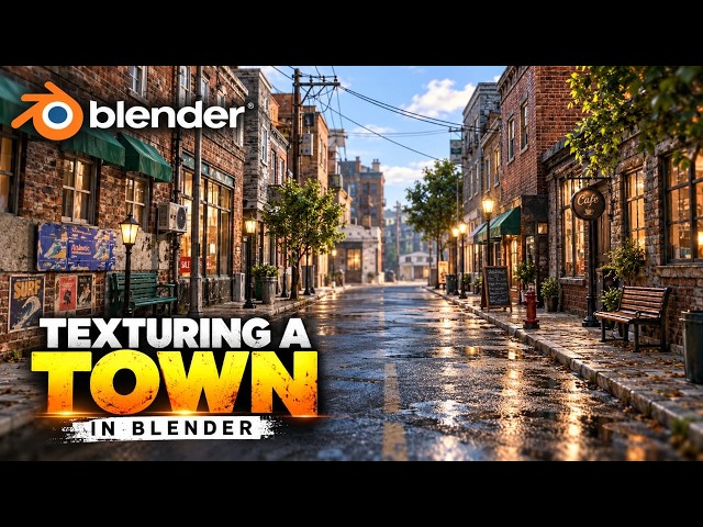 How to Texture a 3D Town in Blender | Complete Environment Workflow