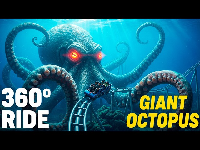 Kraken Roller Coaster - 360° VR Video