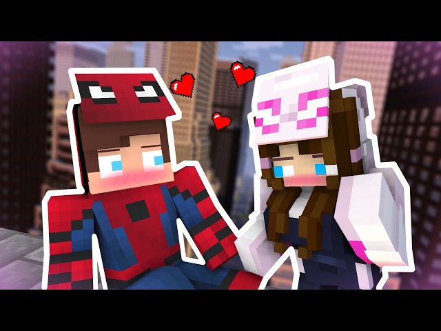 MAIZEN : JJ became Spider-Man and met Spider-Gwen - minecraft animation