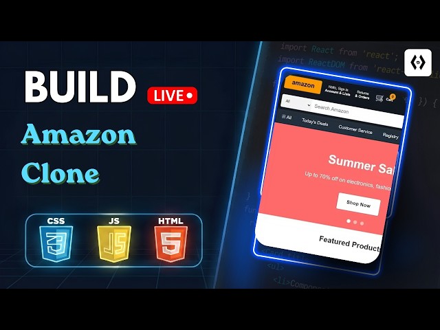 Amazon Clone Website Using HTML & CSS 🔥 | Full Responsive UI Project for Beginners| No Talking