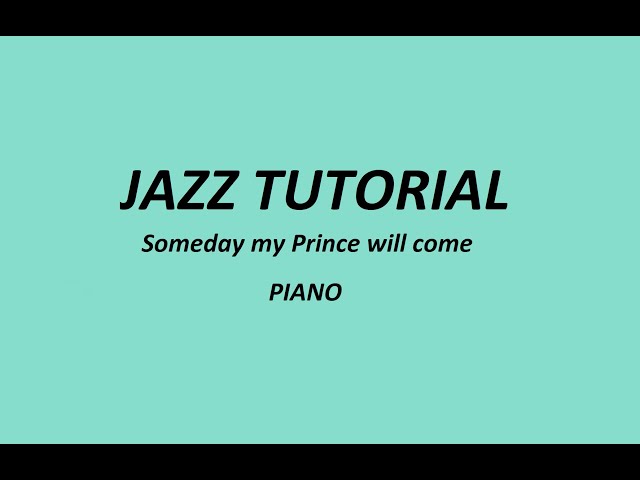 Someday my prince will come Bill Evans Piano Tutorial (Synthesia)