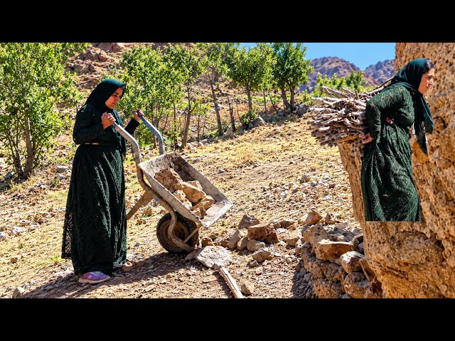 A Single Mother in the Mountains: From Building a Safe Shelter to Gathering Firewood for Winter