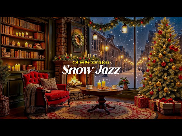 Instrumental Jazz Christmas Music 2026 🎄🔥Cozy Christmas Cabin Ambience with Fireplace for Relaxation