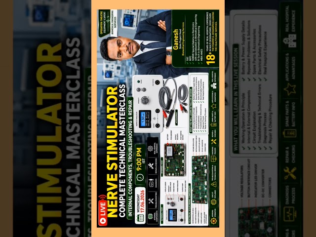 Nerve stimulator equipment technical guide available live sessions17.06.2026,9PM join now don't miss