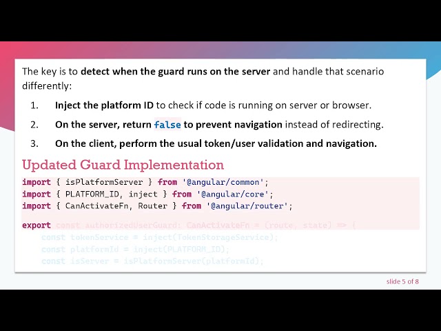 Fixing Angular Guard Flicker Issues with Server-Side Rendering (SSR)