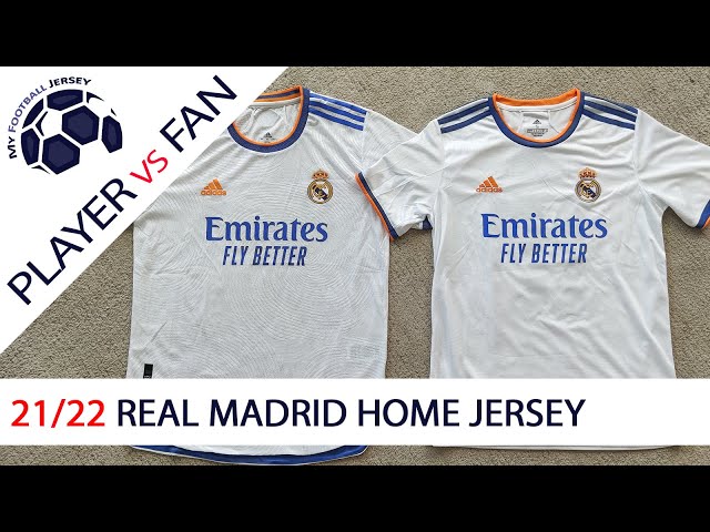 21/22 Real Madrid Home Jersey - Player Version Vs Fan Version