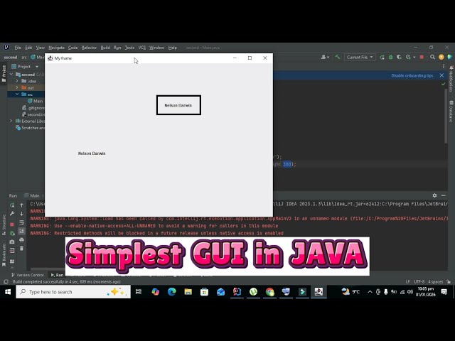 How to make a simple gui in java | GUI in intelliJ idea