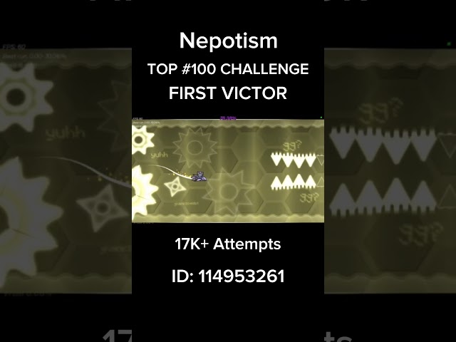 FIRST VICTOR OF NEPOTISM TOP #100 CHALLENGE #gd #top100 #clip #extreme #viral #fyp #shorts