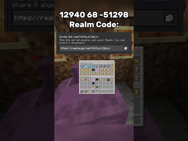 Day 11 of giving out free loot(realm code in description) #minecraft #funny #gaming