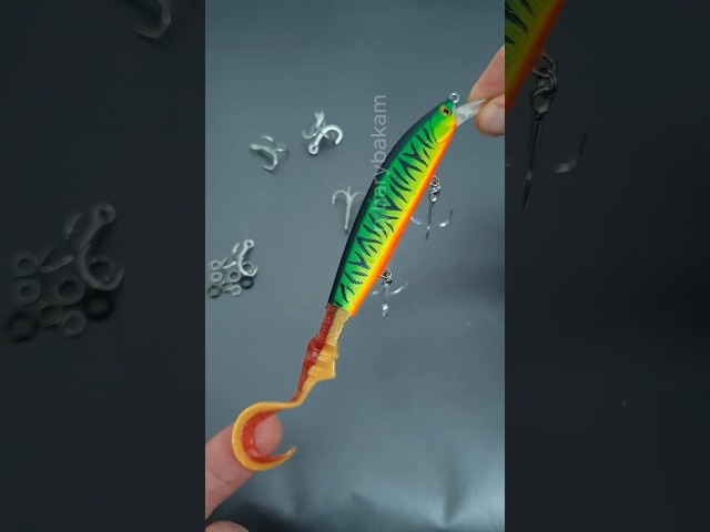 😱Crazy Fishing Hack: Twister Tail on a Crankbait! 🎣✅ #shorts