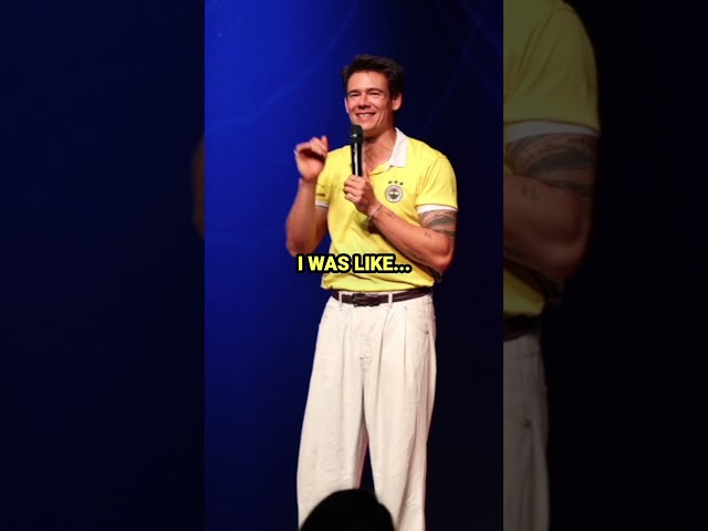 German Comedian Sticks with English