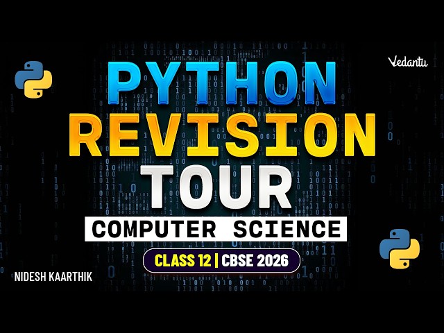 Python Revision Tour | Computer Science | Class 12 CBSE 2026 | Nidesh Kaarthik