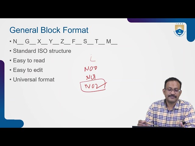 Introduction to ISO based G & M codes for NC part programming by Dr. K Raghu Ram Mohan Reddy