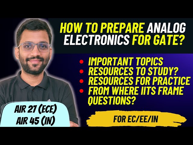 How to Cover Analog Electronics for GATE || EC/EE/IN || PrepFusion