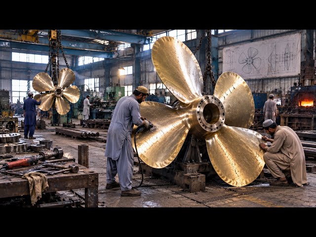 How Giant Ship Propellers Are Made | Complete Manufacturing Process | Factory Workers at Work