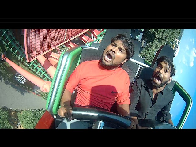 First time roller coaster ajay & Kalia 😂