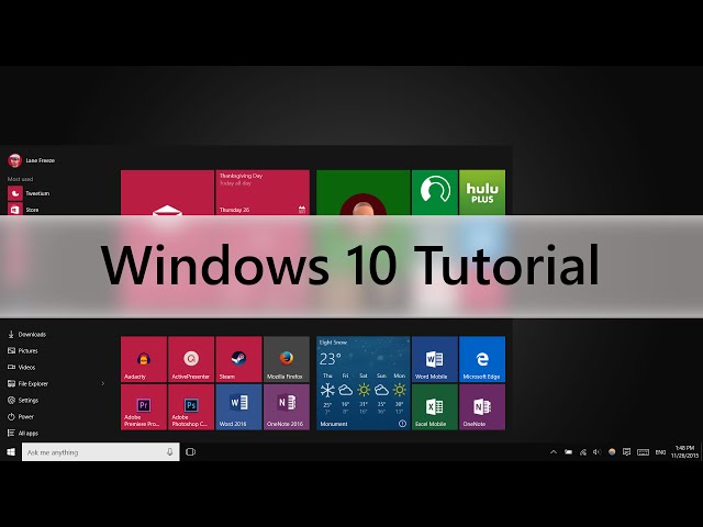 Windows 10 Tutorial (Beginners Guide)