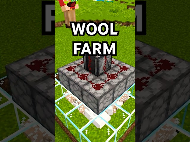 EASIEST AUTOMATIC WOOL FARM TUTORIAL In Minecraft Bedrock!