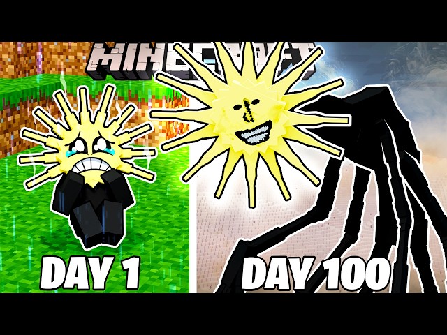 I Survived 100 Days as SUNMAN in Minecraft!