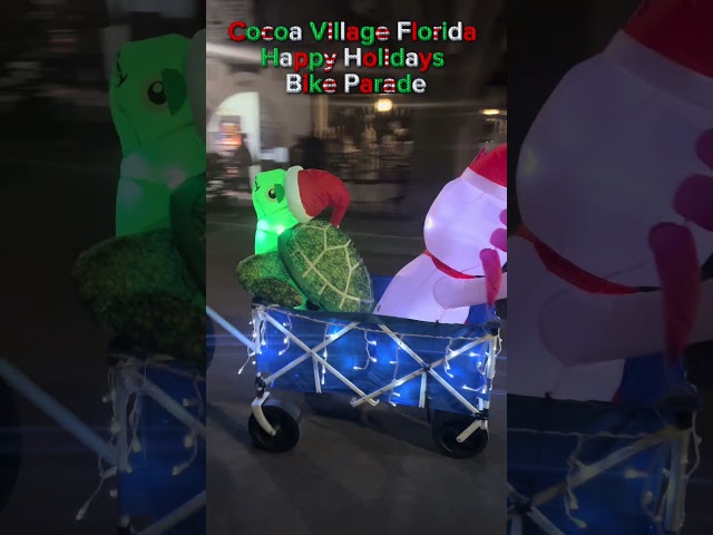 Cocoa Village Florida Happy Holidays Bike Parade