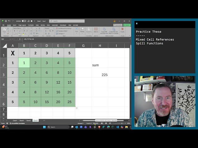 BA169Z Demo m_02 | Mixed Cell References, Spill Functions, Goal Seek