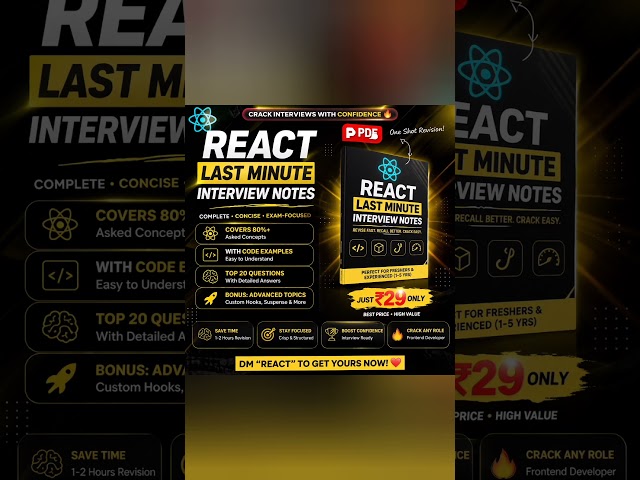 React last minute interview notes #reactjs #reactjsinterview #reactjsinterviewquestions