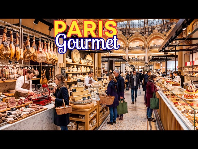 Galeries Lafayette Gourmet 🧀 Paris’ Food Paradise & Unbelievable Golden Hour Walk | 4K