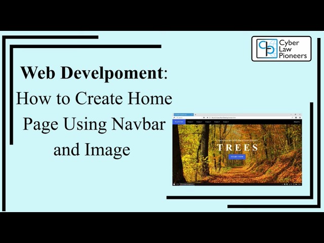 How to Create a Home Page with Navbar & Image | HTML CSS Tutorial