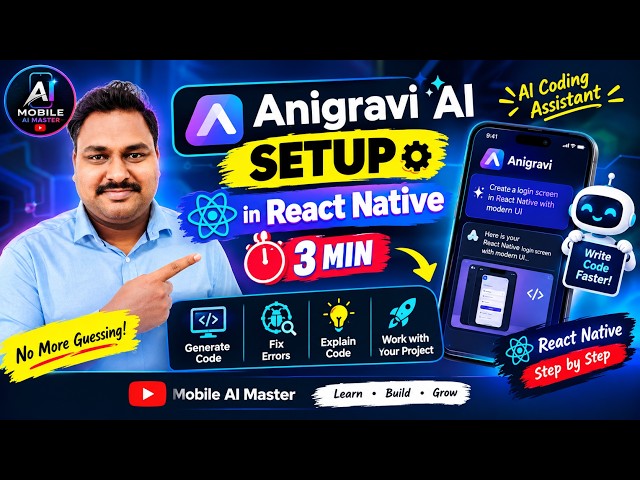 Antigravity AI Setup in React Native in 3 Minutes 🚀 | AI Coding Tutorial