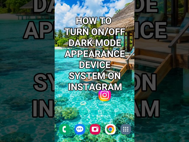 How To Turn On/Off Dark Mode Appearance Device System on Instagram Account #instagramtutorial #how