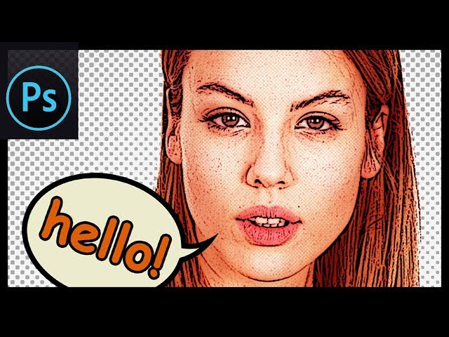 How to Transform Photo into Classic, Comic Book Pop Art Style and Cartoon Effect in Photoshop
