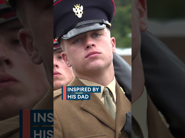 Army recruit inspired by father's memory