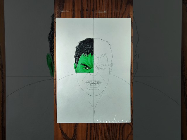 DRAWING HULK 🧟‍♂️ BUT IN 4 DIFFERENT STYLES ✨ #hulk #realistic #marvels