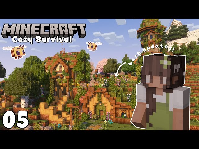 Base Updates and Decorating! | Cozy Minecraft Survival Let's Play - Ep. 05 🐝