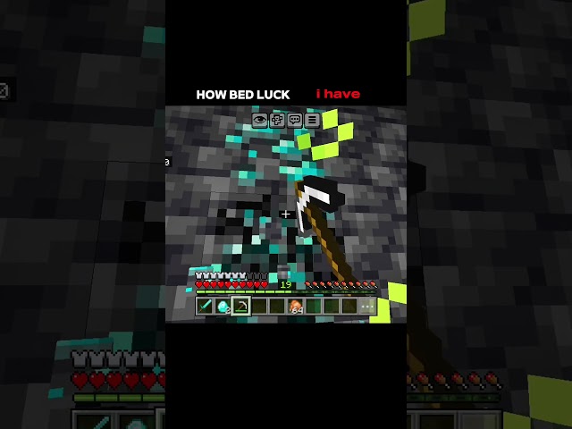 how bed luck I have 😭 .#minivlog #minecraft #shorts