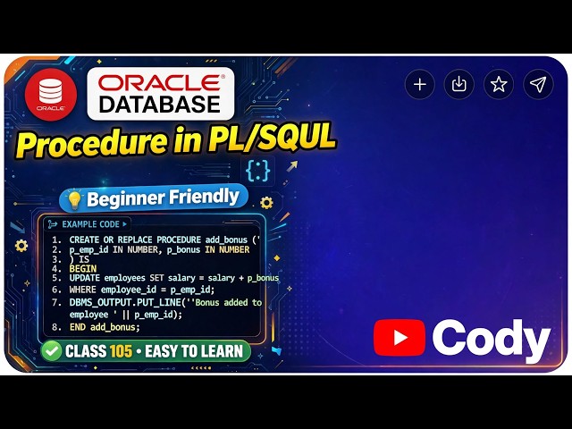 Procedure in PLSQL for beginners.