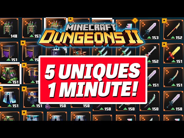 Minecraft Dungeons 2 BEST Unique Farming Location - 5 Unique Drops a Minute!