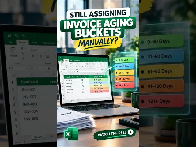 Excel Aging Bucket Formula for Invoices | LOOKUP() Trick #excel #shorts #exceltips