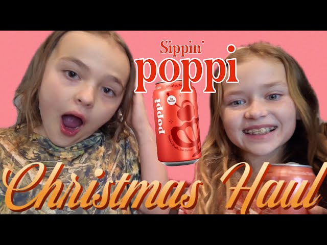 The Girls’ BIG Christmas Haul! 🎁🎀 Sipping poppi + Showing Everything They Got!